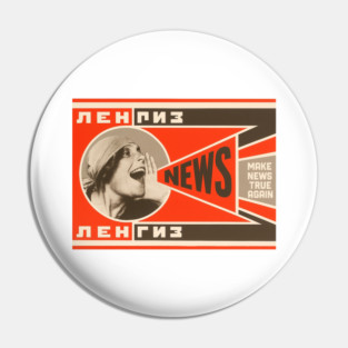 Soviet Propaganda Tee - Make News True Again Pin