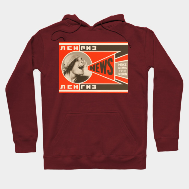 Soviet Propaganda Tee - Make News True Again Hoodie by Art2Wear