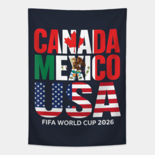 Canada Mexico USA 2026 World Cup Host Nations Tapestry