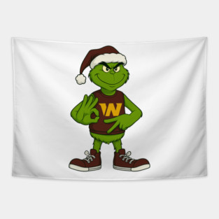 Commanders six seven 6 7 meme grinch christmas Tapestry