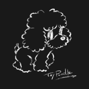 Simple sketch of a Toy Poodle walking