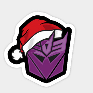 Transformers Decepticon Santa Hat Christmas Sticker