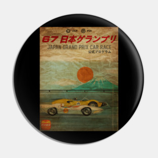Speed Racer Japan Grand Prix Car Race Pin