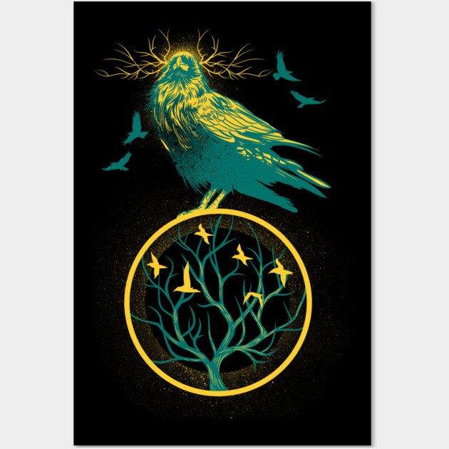 Raven Tree of Life Wall Art by Manfish Inc.