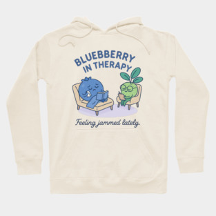 Blueberry in Therapy Shirt | Garden Therapy Collection by Leaf & Lee – Funny Mental Health Tee for Self Care & Therapy Humor Lovers Hoodie