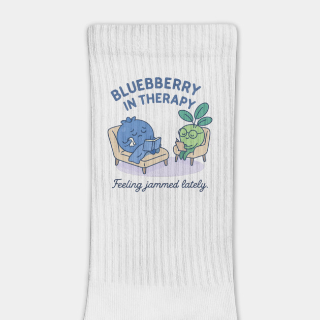 Blueberry in Therapy Shirt | Garden Therapy Collection by Leaf & Lee – Funny Mental Health Tee for Self Care & Therapy Humor Lovers by Anne Lee