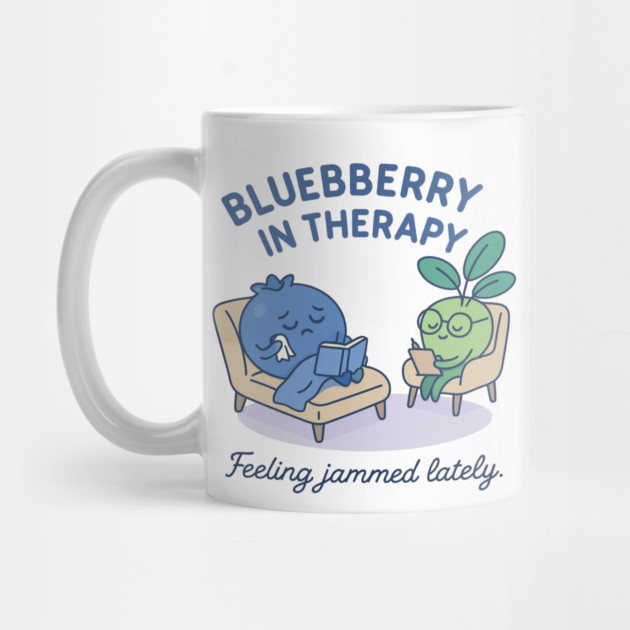 Blueberry in Therapy Shirt | Garden Therapy Collection by Leaf & Lee – Funny Mental Health Tee for Self Care & Therapy Humor Lovers by Anne Lee