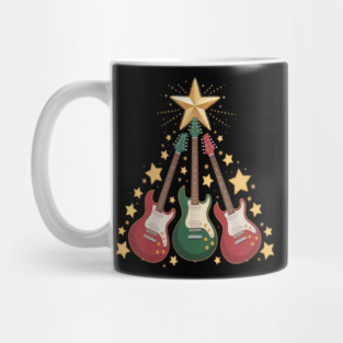 Cool Guitar Christmas Tree Guitar Lovers Christmas Tree Mug