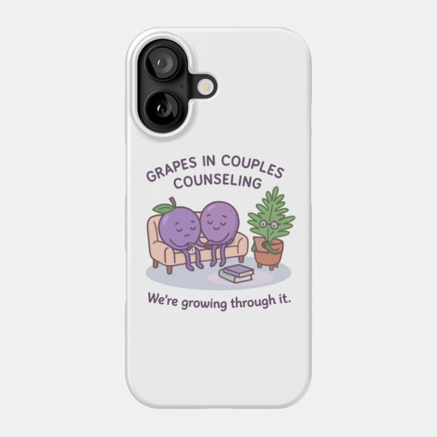 Grapes in Couples Counseling Shirt | Garden Therapy Collection by Leaf & Lee – Funny Relationship Growth Tee with Fruitcore Therapy Humor Phone Case by Anne Lee