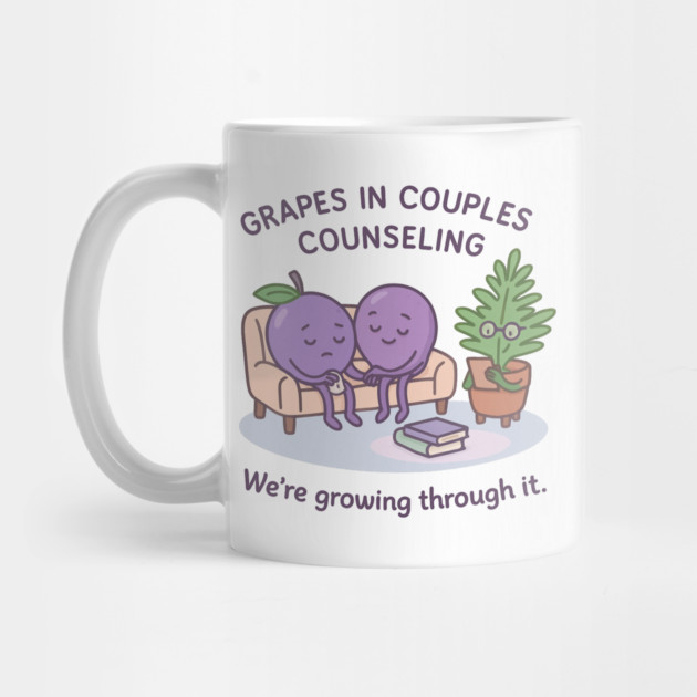 Grapes in Couples Counseling Shirt | Garden Therapy Collection by Leaf & Lee – Funny Relationship Growth Tee with Fruitcore Therapy Humor by Anne Lee