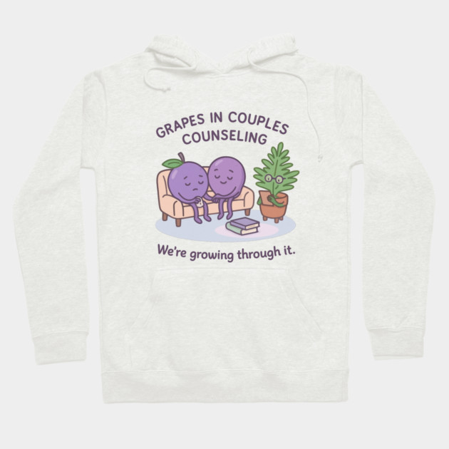 Grapes in Couples Counseling Shirt | Garden Therapy Collection by Leaf & Lee – Funny Relationship Growth Tee with Fruitcore Therapy Humor Hoodie by Anne Lee