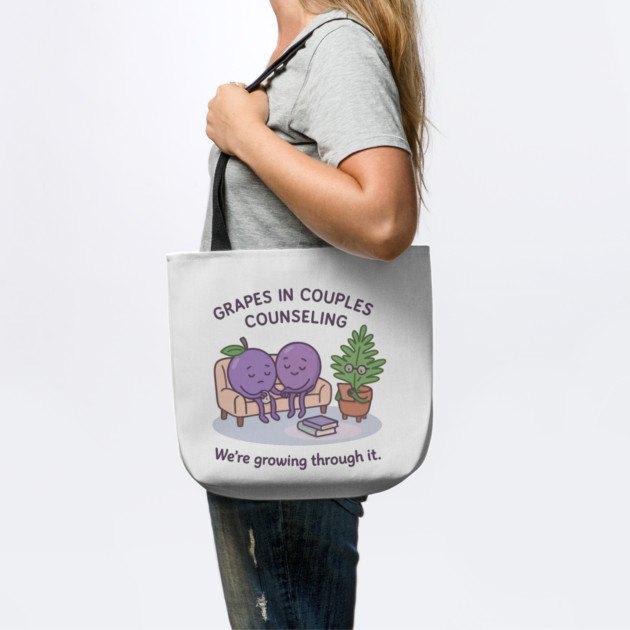 Grapes in Couples Counseling Shirt | Garden Therapy Collection by Leaf & Lee – Funny Relationship Growth Tee with Fruitcore Therapy Humor by Anne Lee