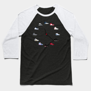 Jordans Sneakers Clock Baseball T-Shirt