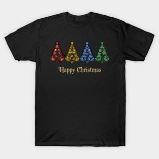 Christmas Tree, HP Wizard Houses Christmas Tree T-Shirt