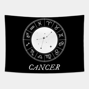 Cancer Zodiac Sign Design With Constellation Tapestry