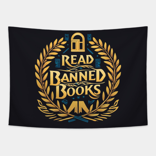 Read Banned Books Tapestry by Charles's Store 8