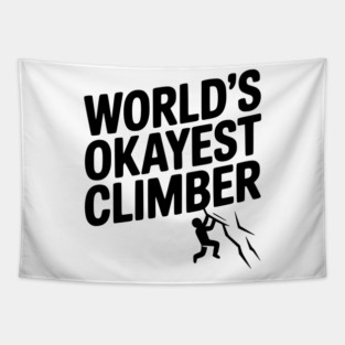 World’s Okayest Climber Tapestry