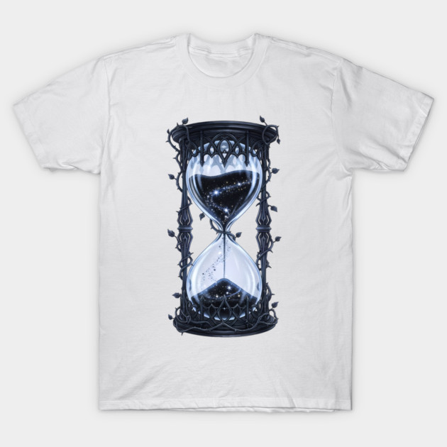 Ornate Hourglass With Celestial Sand and Vines