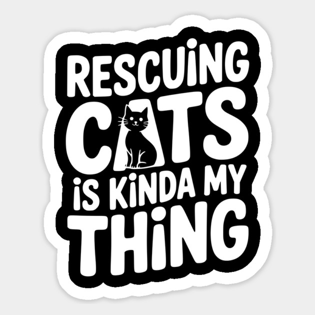 Rescuing Cats is Kinda my Thing Magnet by Frank Ring