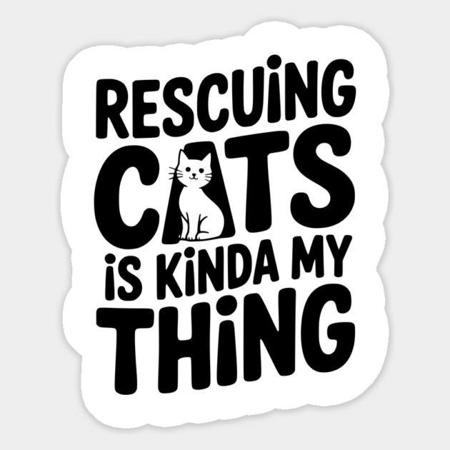 Rescuing Cats is Kinda my Thing Magnet by Frank Ring