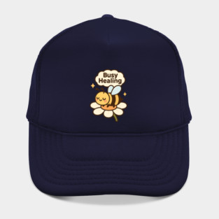 Busy Healing Shirt | Garden Therapy Collection by Leaf & Lee – Cute Bee Self Care Tee for Positive Energy & Mental Health Awareness Hat