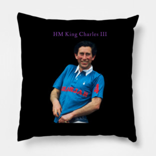 King Charles III Polo 1987 - Royal Streetwear Pillow