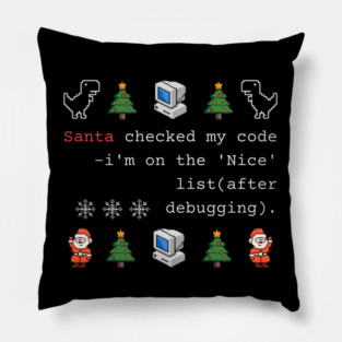 Funny Coding Christmas Pillow