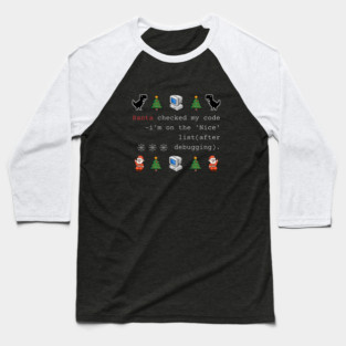 Funny Coding Christmas Baseball T-Shirt
