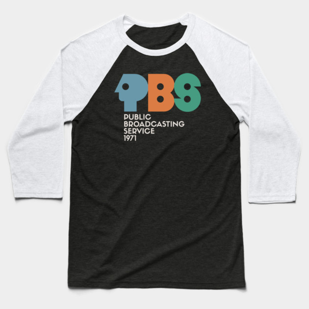 Public Broadcasting 1971 Baseball T-Shirt by Timeless Chaos