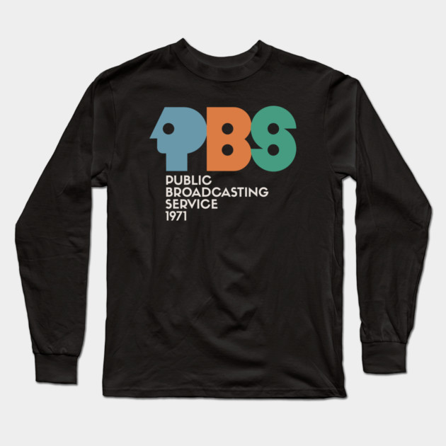 Public Broadcasting 1971 Long Sleeve T-Shirt by Timeless Chaos