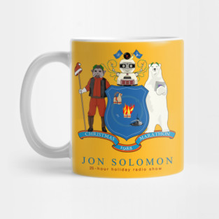 25-Hour Holiday Radio Show state flag shirt (with text) Mug