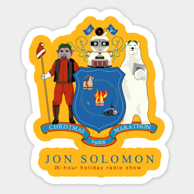 25-Hour Holiday Radio Show state flag shirt (with text) Sticker by jonsolomon