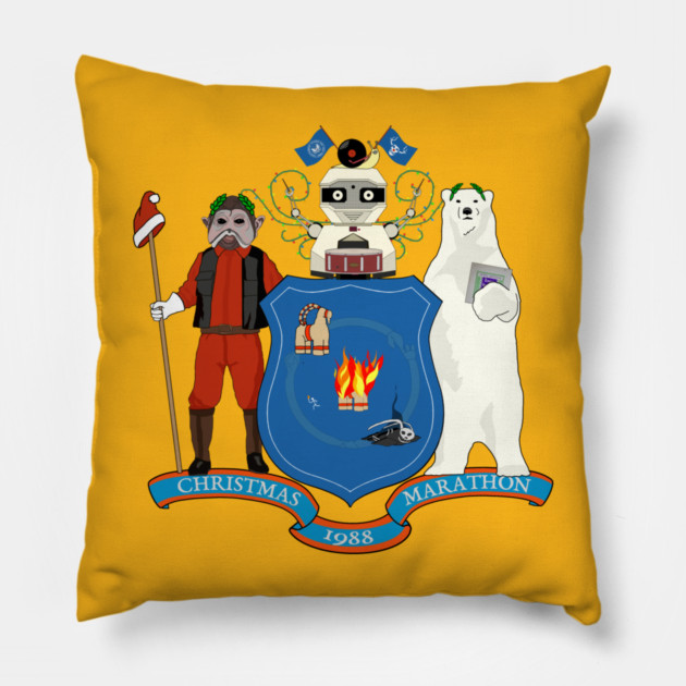 25-Hour Holiday Radio Show state flag shirt (no text) Pillow by jonsolomon