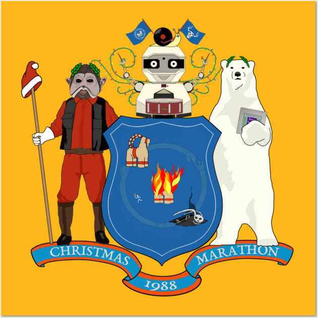 25-Hour Holiday Radio Show state flag shirt (no text) Wall Art by jonsolomon