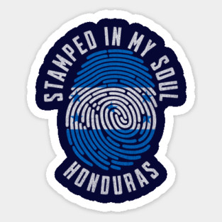 Honduras Flag Fingerprint Art for Proud Honduran Heritage Fans Magnet