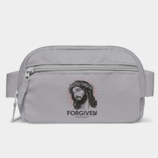 Crown of Thorns Profile Graphic – Forgiven Jesus Shirt Design for Christian Gifts Bag