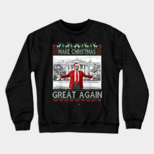 Christmas Holiday Suit Make Christmas Great Again Funny Parody Design Crewneck Sweatshirt