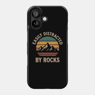 Easily Distracted By Rocks - Vintage Sunset Phone Case
