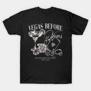Vegas Before Vows Funny Las Vegas Bachelorette Christmas Holiday Design T-Shirt