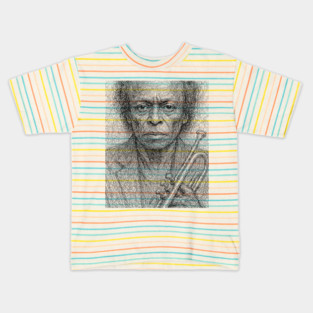 Miles Davis Scribble Kids T-Shirt