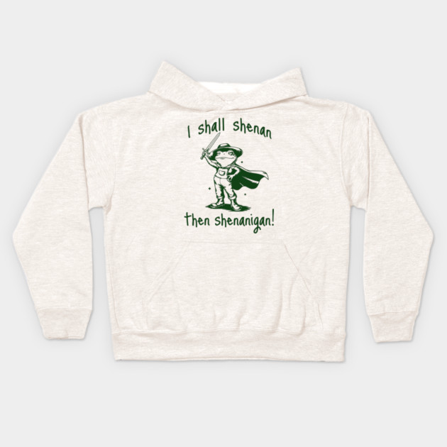 Cute Quest Frog says "I shall shenan then shenanigan!" Kids Hoodie by Luxinda