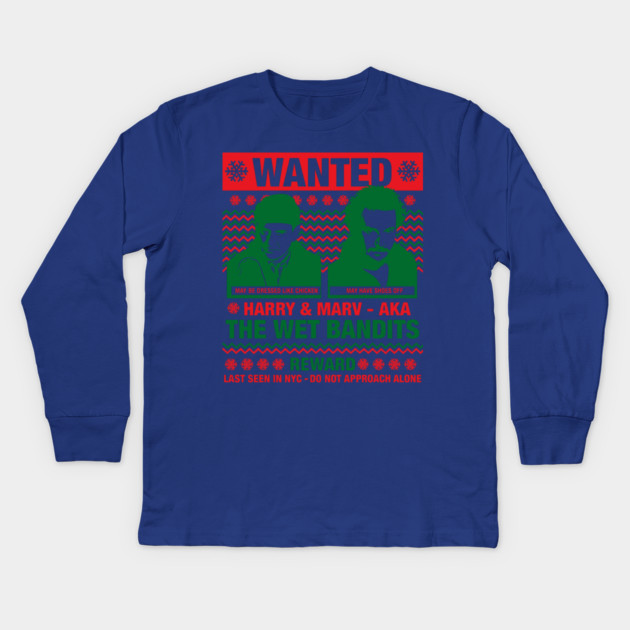The Wet Bandits // Ugly Christmas Kids Long Sleeve T-Shirt by Tv Moments