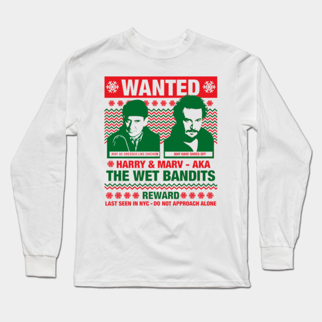 The Wet Bandits // Ugly Christmas Long Sleeve T-Shirt by Tv Moments