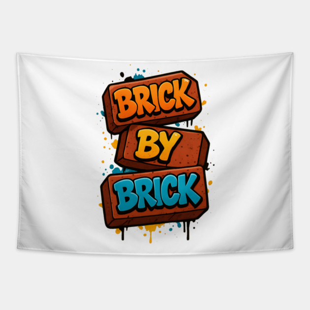 Brick By Brick Tapestry by Demian Stipatio