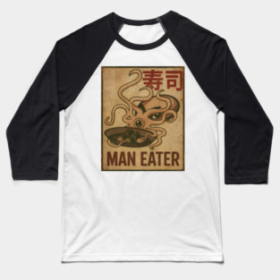 Man Eater Squid Baseball T-Shirt