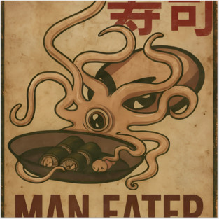 Man Eater Squid Posters and Art