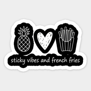 Transfer Day Sticky Vibes & French Fries – IVF Support Sticker
