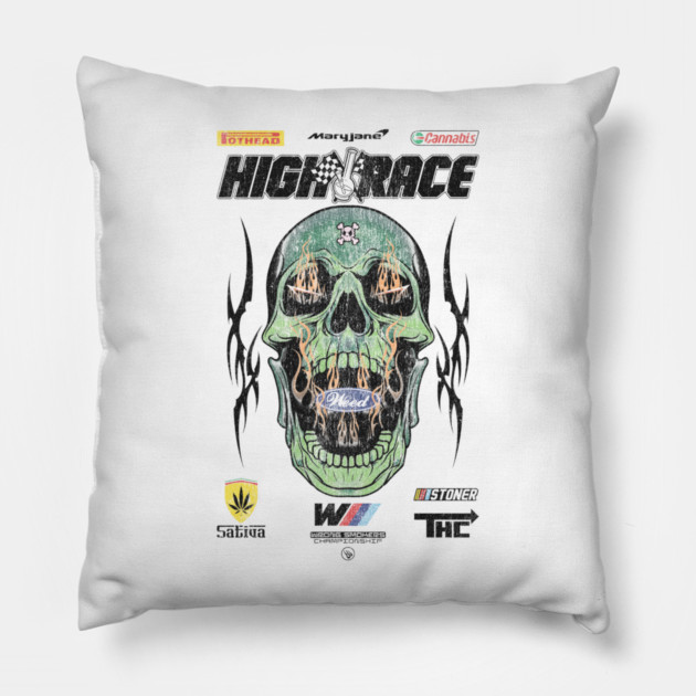 HIGH RACE Pillow by Wrongteeshirt