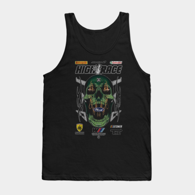 HIGH RACE SKULL Tank Top by Wrongteeshirt