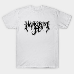 black Logo Hacktivist Band T-Shirt